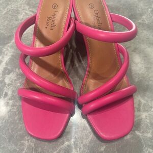 Ophelia Roe Women’s Hot Pink Cali Heeled Sandals Size 6